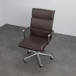 Italienischer Una Leder Bürostuhl von ICF, 1990er