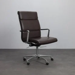 Italienischer Una Leder Bürostuhl von ICF, 1990er