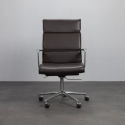 Italienischer Una Leder Bürostuhl von ICF, 1990er