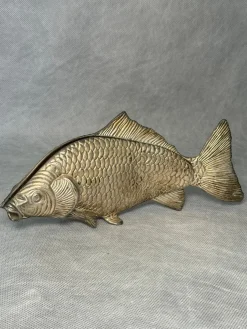Italienischer Vintage Fisch Serviettenhalter aus Metall, 1970er