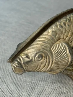 Italienischer Vintage Fisch Serviettenhalter aus Metall, 1970er
