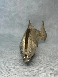 Italienischer Vintage Fisch Serviettenhalter aus Metall, 1970er