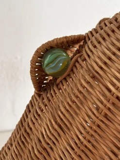 Italienischer Vintage Froschkorb aus Rattan, 1980er