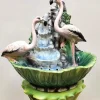 Italienischer Vintage Jugendstil Majolica Brunnenständer aus Keramik in Flamingo-Optik, 1960er