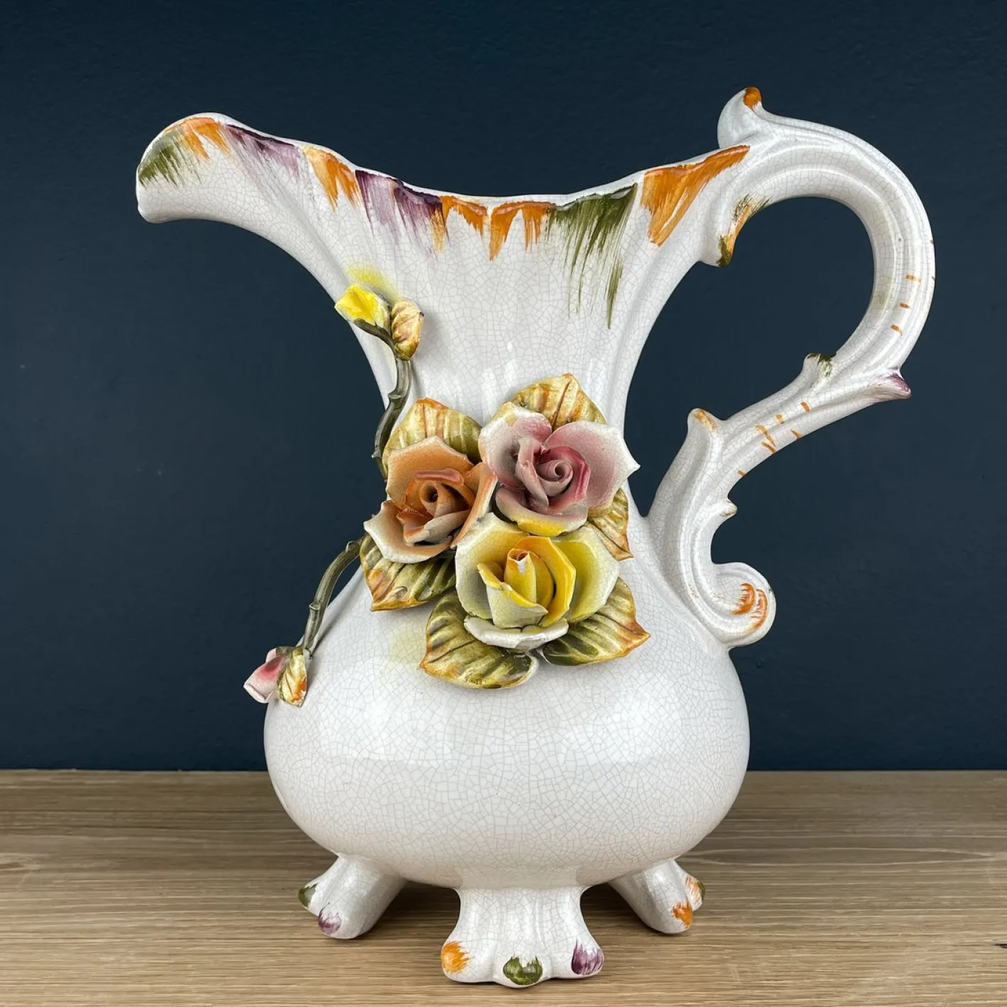 Italienischer Vintage Keramik Krug von Bassano, 1970er