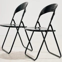 Italienischer Vintage Klappstuhl aus Metall, 1980er