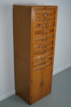 Italienischer Vintage Kurzwarenladen aus Buche, 1950er