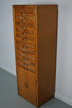 Italienischer Vintage Kurzwarenladen aus Buche, 1950er