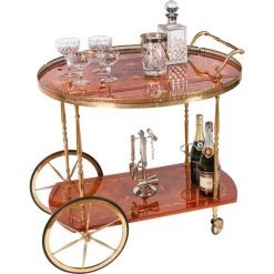 Italienischer Vintage Sorrento Servierwagen mit Intarsien, 1960