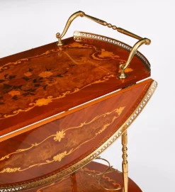 Italienischer Vintage Sorrento Servierwagen mit Intarsien, 1960