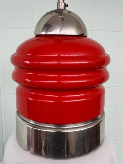 Italienischer Vintage Space Age Kronleuchter aus Glas & Metall von Mazzega, 1970er
