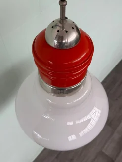 Italienischer Vintage Space Age Kronleuchter aus Glas & Metall von Mazzega, 1970er