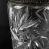Italienischer Vintage Weinkühler aus Glas mit Griffen aus Messing, 1970er