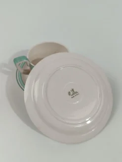 Italienisches Art Deco Teeservice aus Weißer & Tiffany Grüner Majolika von Richard Ginori, 1930er, 10 . Set