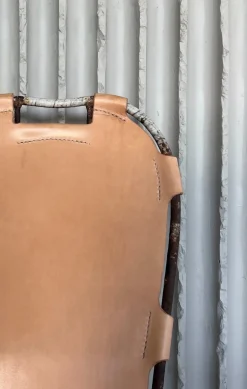 Italienische Sattelgenähte Schaukelstühle, 2er Set
