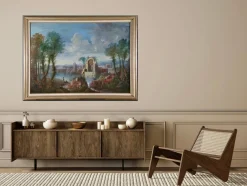 Italienisches Capriccio Landschaftsgemälde von Maria Luigia Raggi, 18. Jh