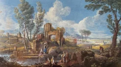 Italienisches Capriccio Landschaftsgemälde von Maria Luigia Raggi, 18. Jh