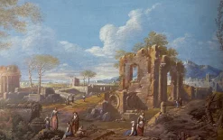 Italienisches Capriccio Landschaftsgemälde von Maria Luigia Raggi, 18. Jh