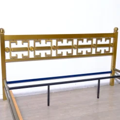 Italienisches Doppelbett aus Messing aus den 1970er