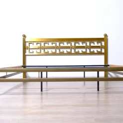 Italienisches Doppelbett aus Messing aus den 1970er