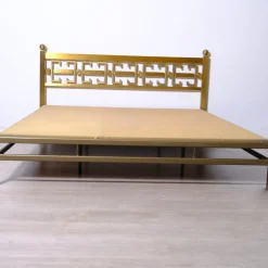 Italienisches Doppelbett aus Messing aus den 1970er