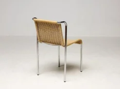 Italienische S5 Esszimmerstühle aus Chrom & Seil von Gabriele Mucchi, 1980, 4er Set