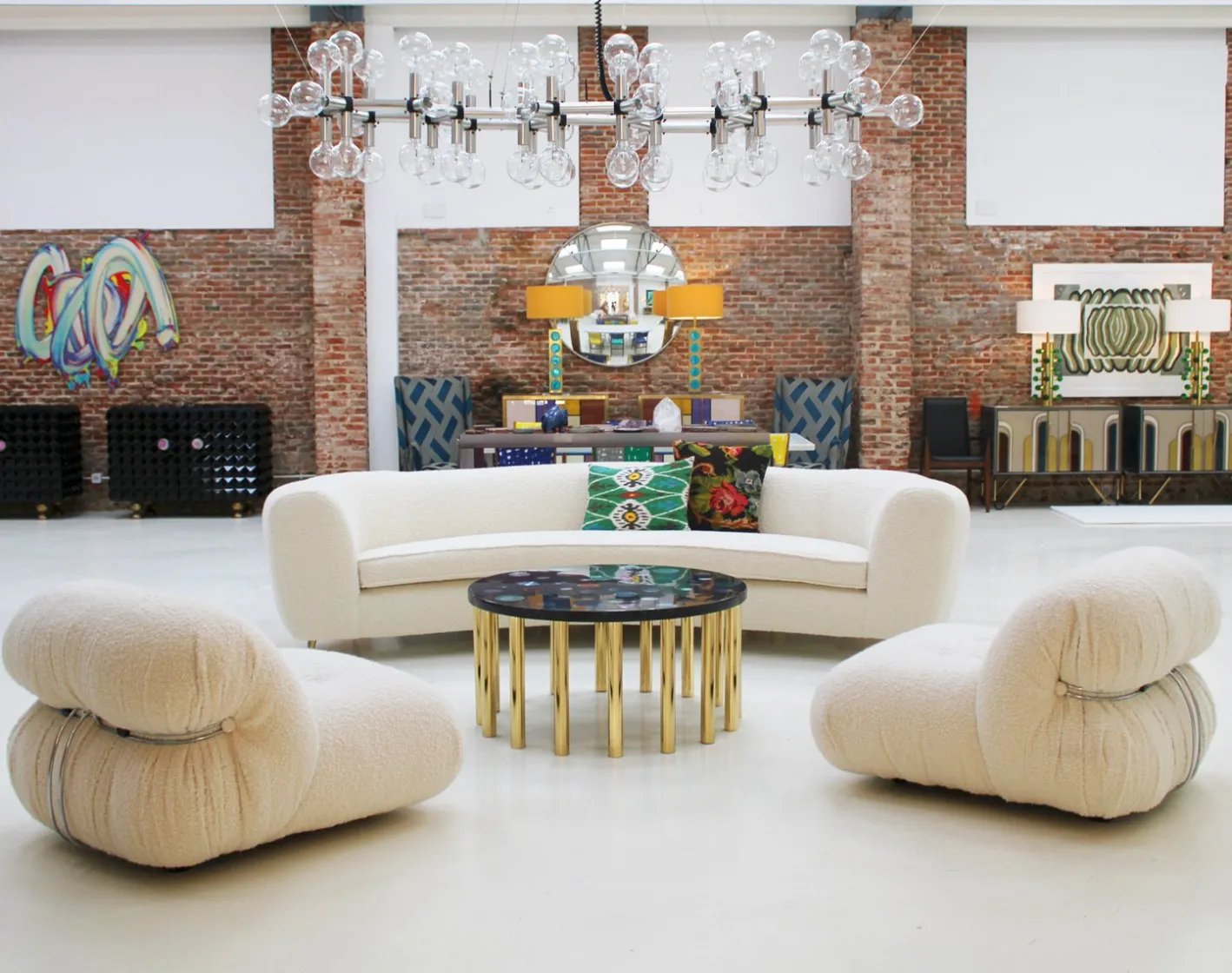 Italienisches geschwungenes Sofa