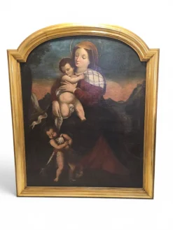 Italienisches Ölgemälde auf Leinwand, 1690er, gerahmt