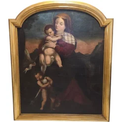 Italienisches Ölgemälde auf Leinwand, 1690er, gerahmt