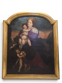 Italienisches Ölgemälde auf Leinwand, 1690er, gerahmt