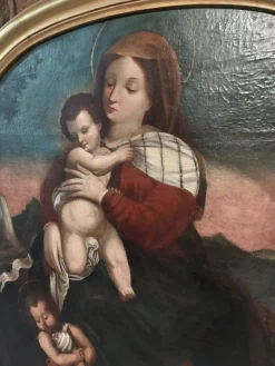 Italienisches Ölgemälde auf Leinwand, 1690er, gerahmt