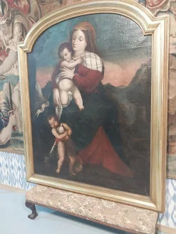Italienisches Ölgemälde auf Leinwand, 1690er, gerahmt