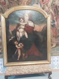 Italienisches Ölgemälde auf Leinwand, 1690er, gerahmt