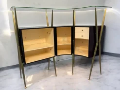 Italienisches Mid-Century Cocktail Bar Set mit Schrank von Gio Ponti, 1956, 4 . Set