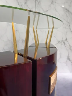 Italienisches Mid-Century Cocktail Bar Set mit Schrank von Gio Ponti, 1956, 4 . Set