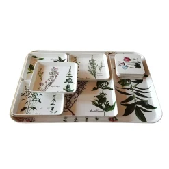 Italienisches Mid-Century Melamin Tablett Set von Mebel, 17