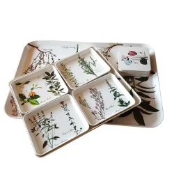 Italienisches Mid-Century Melamin Tablett Set von Mebel, 17