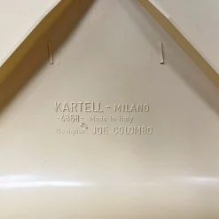 Italienische Space Age Stühle in Creme von Joe Colombo für Kartell, 1970er, 2er Set