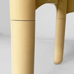 Italienische Space Age Stühle in Creme von Joe Colombo für Kartell, 1970er, 2er Set