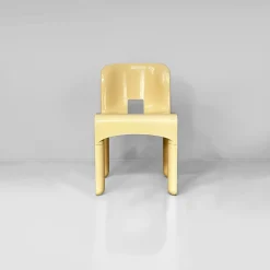 Italienische Space Age Stühle in Creme von Joe Colombo für Kartell, 1970er, 2er Set