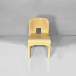 Italienische Space Age Stühle in Creme von Joe Colombo für Kartell, 1970er, 2er Set