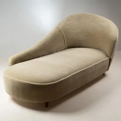 Italienisches Tagesbett aus Holz & Mohair Samt von Pierre Frey, 1950er