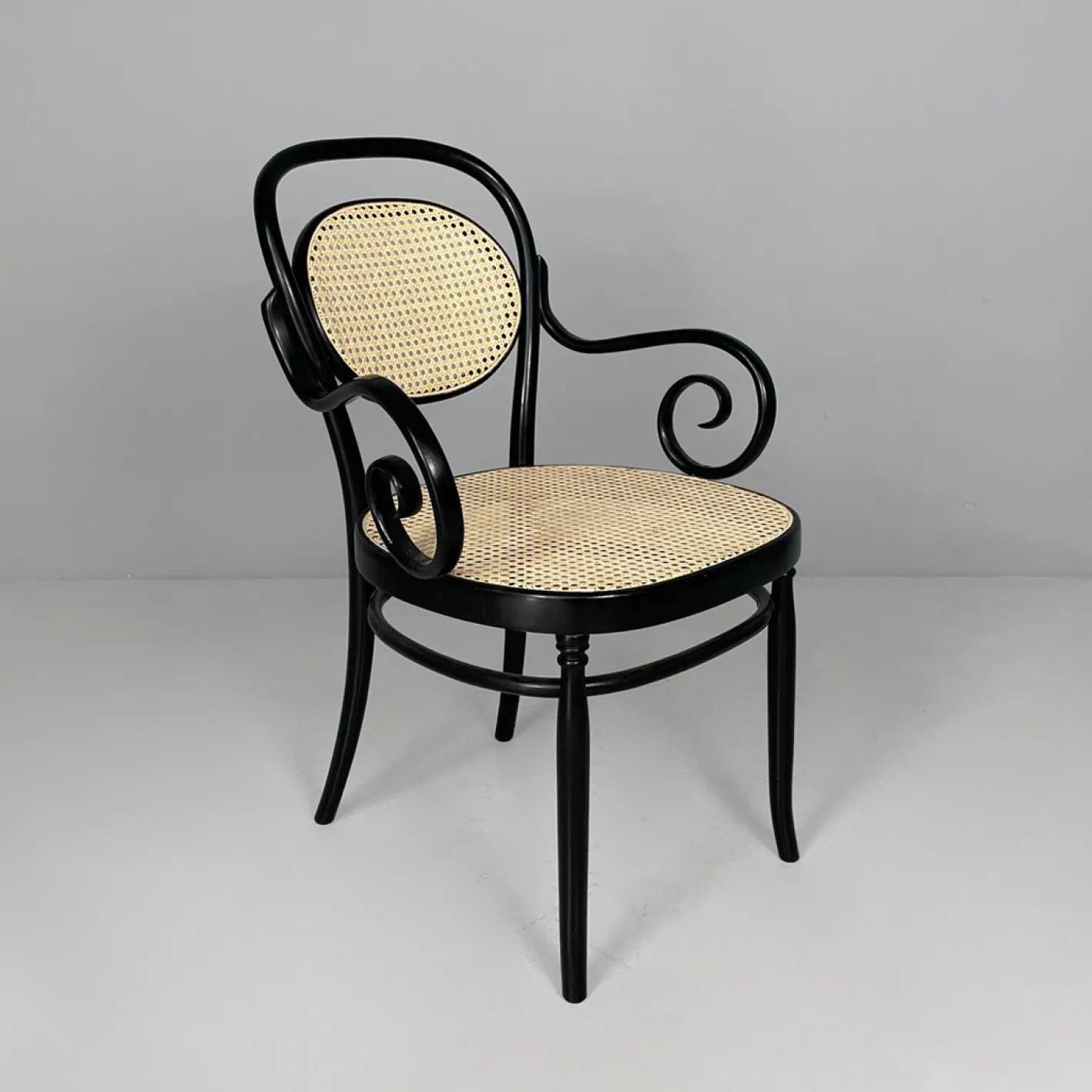 Italienische Stühle aus Stroh und Holz für Sautto und Liberale, 1930er, 6er Set