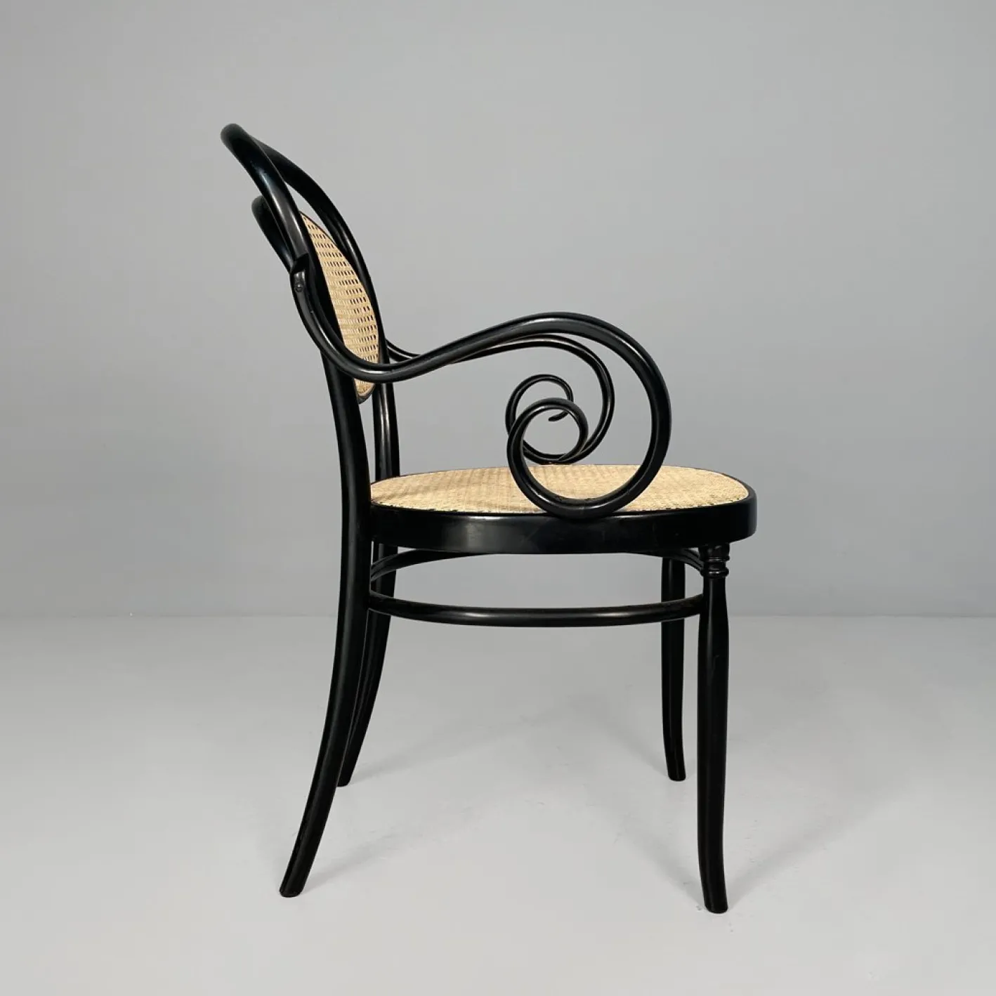 Italienische Stühle aus Stroh und Holz für Sautto und Liberale, 1930er, 6er Set