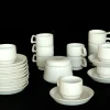 Italienische Tassen, Untertassen und Zuckerdose aus Steingut von Ambrogio Pozzi für Gresline, 1960er, 25 Set