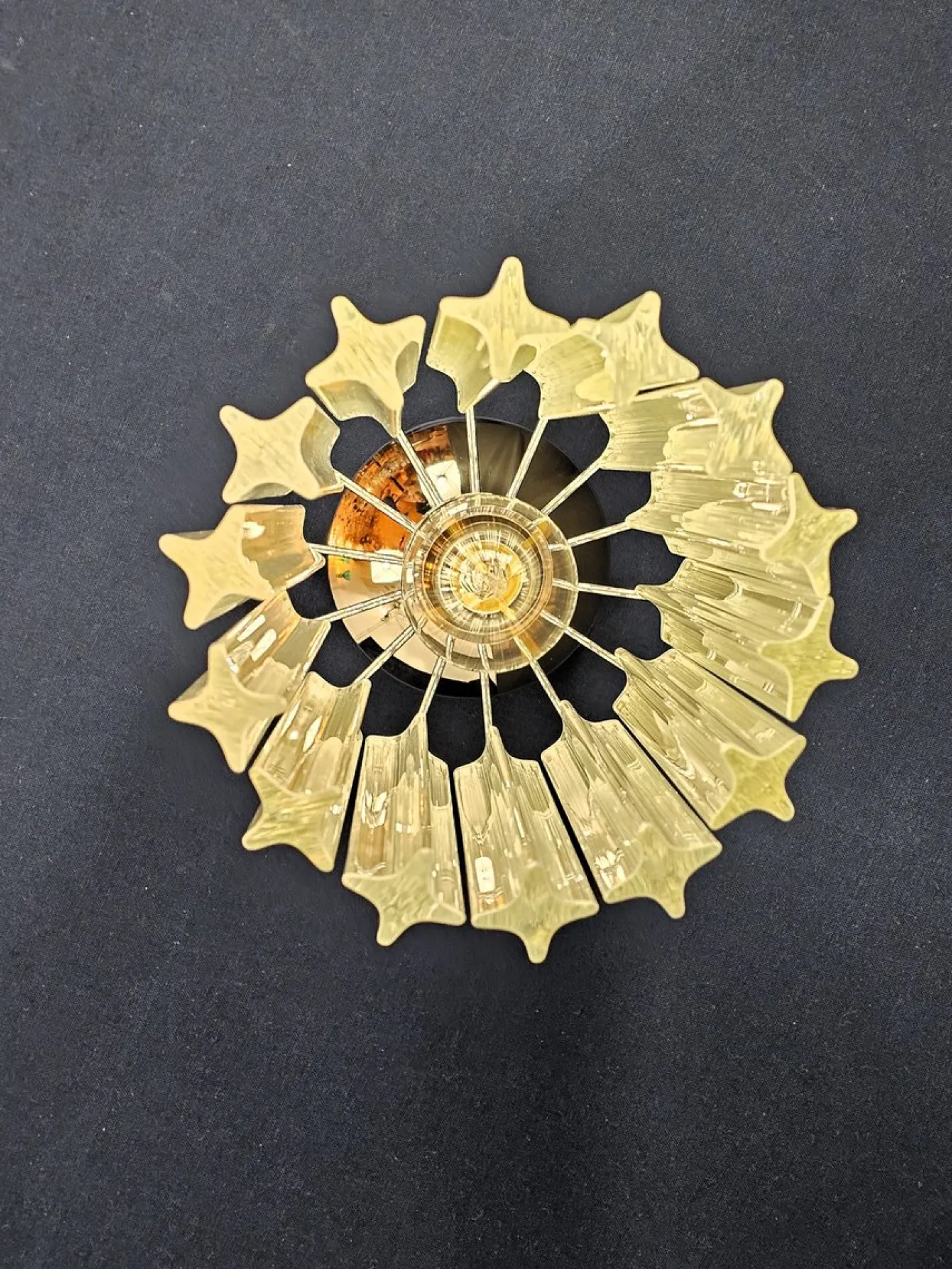 Italienische Vintage Deckenlampe aus Muranoglas, 1970er