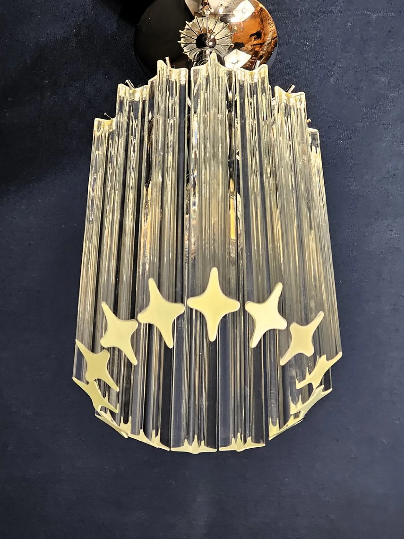Italienische Vintage Deckenlampe aus Muranoglas, 1970er