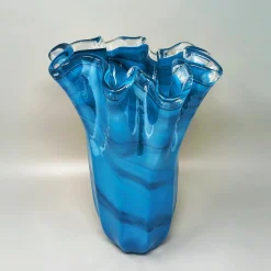 Italienische Vintage Fazzoletto Vase aus Muranoglas von Dogi, 1970er