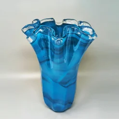 Italienische Vintage Fazzoletto Vase aus Muranoglas von Dogi, 1970er