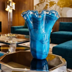 Italienische Vintage Fazzoletto Vase aus Muranoglas von Dogi, 1970er